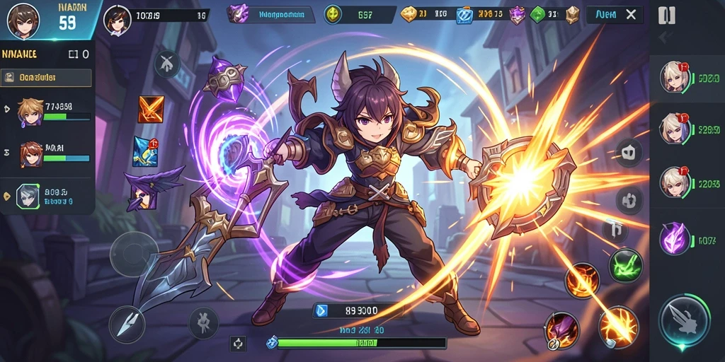 Screenshot menampilkan pemandangan kerajaan yang megah.